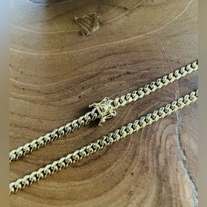 14k Gold Necklace Vermeil